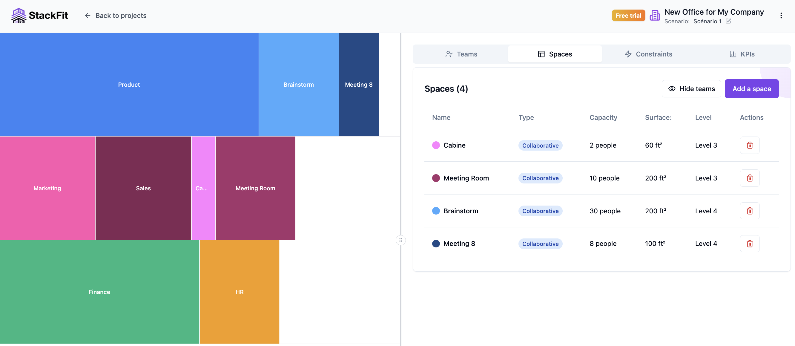 Stacking plan and program